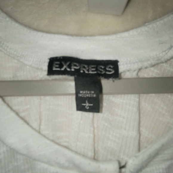 Express White Ribbed Top - Picture 2 of 2